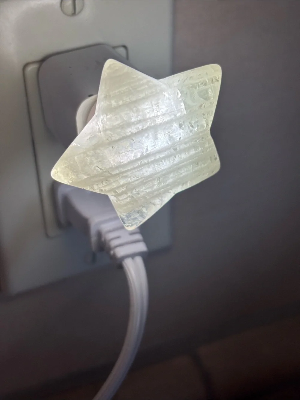 Clear Quartz Star USB Night Light – Crystal Plug-In Glow Light